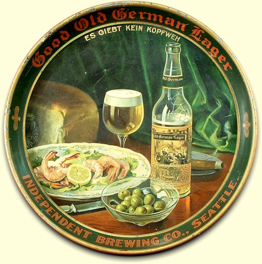Independent Brg. Co. Old German Lager beer tray - image