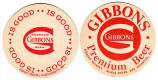 Two Gibbons beer coasters