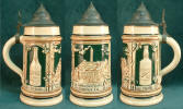 Three views of Aug. Lang 0.5L factory stein