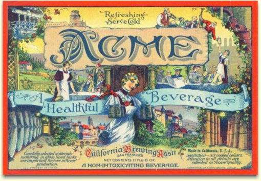 Acme stein girl label c.1918