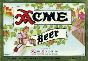 Acme Beer label ca.1948-50