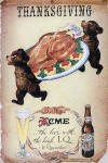 1946 Thanskgiving poster for Acme Beer