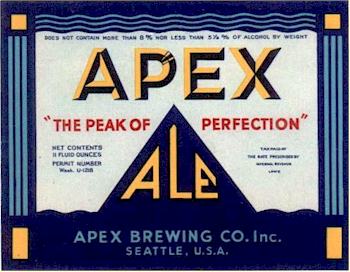 Apex Ale label ca.1935