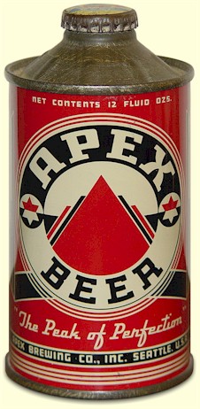Apex Beer, cone-top can