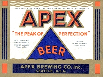 Apex Ale label c.1934 Apex Ale label c.1934 - image