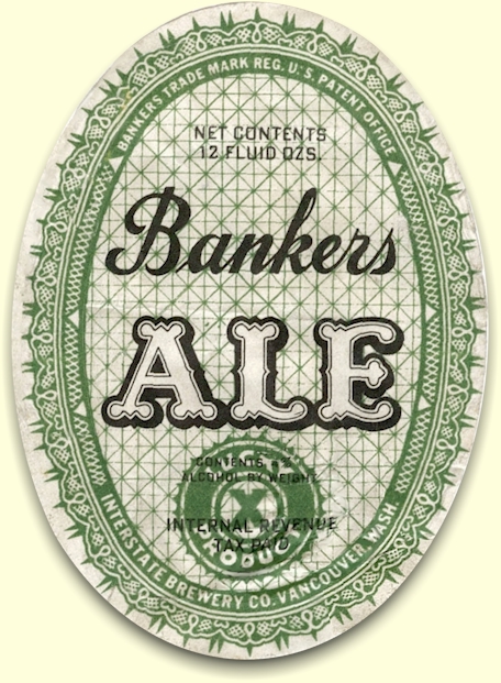 Bankers Ale label from Vancouver, WA