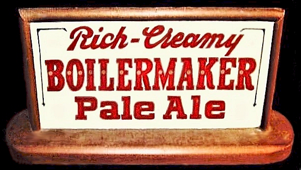 Boilermaker Pale Ale r.o.g. sign, ca.1939