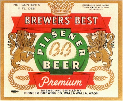 Brewer's Best Beer label c.1949 - image
