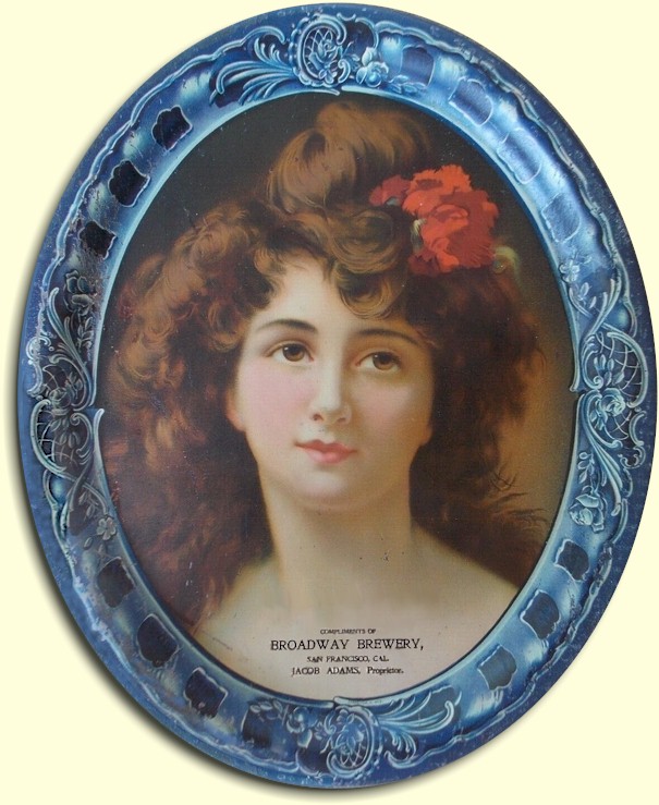 Broadway Brewing Co. oval beer tray