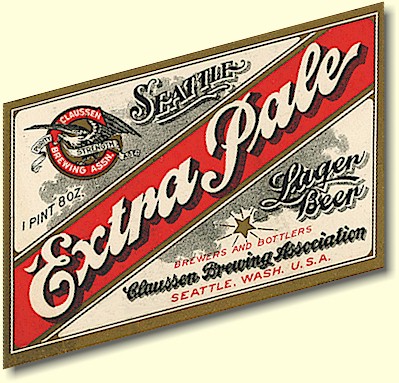 Claussen Brg. Assn. Extra Pale beer label