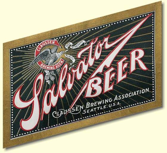 Claussen Brg. Assn. Salvator beer label