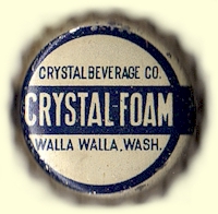 Crystal Foam cork-back crown cap, ca.1920