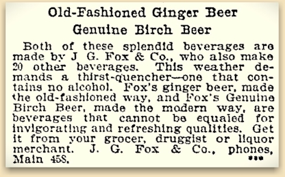 Fox beverages July 1904