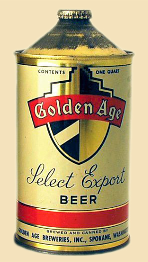 Golden Age qt. cone top can