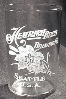 Hemrich Bros. Brewing Co. etched beer glass - image