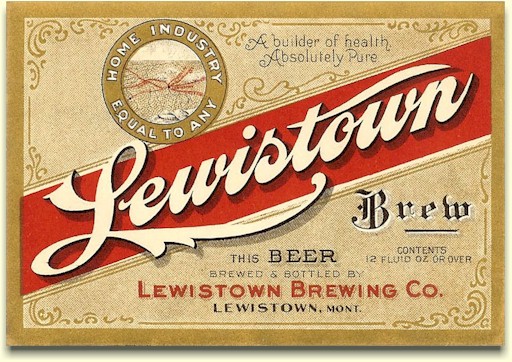 "Lewistown Brew" beer label