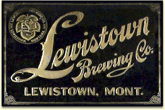 Lewistown Brewing Co. embossed tin sign