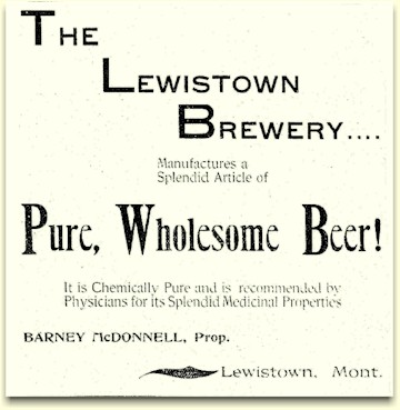 1900 ad for the Lewistown brewery
