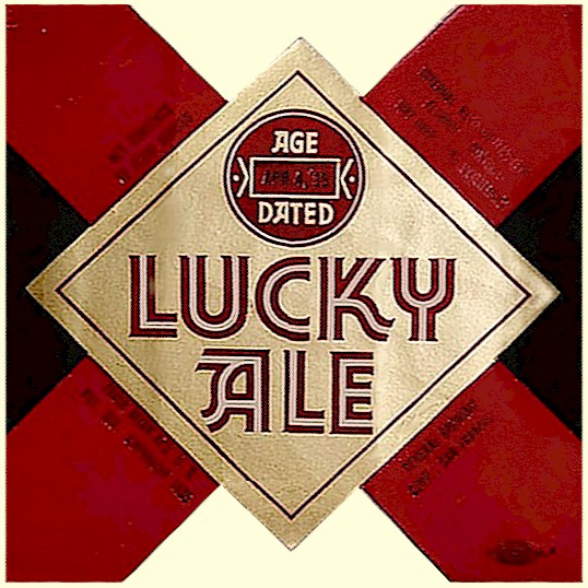 1st Lucky Lager Ale label 1935