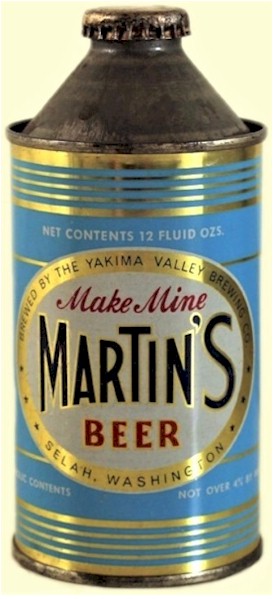 Martin's Cone top beer can