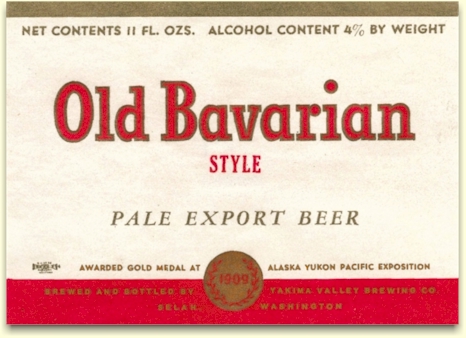 Old Bavarian style beer label c.1950