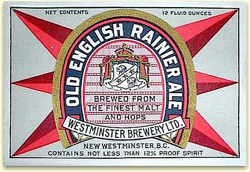Old English Rainier Ale label
