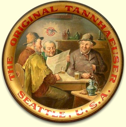 "Original Tannhauser" beer tray, Seattle