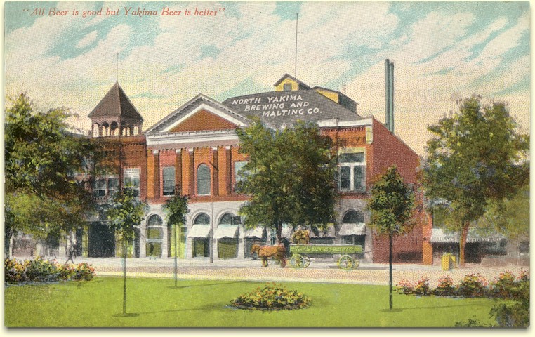 post card of No. Yakima Brg. & Mltg plant