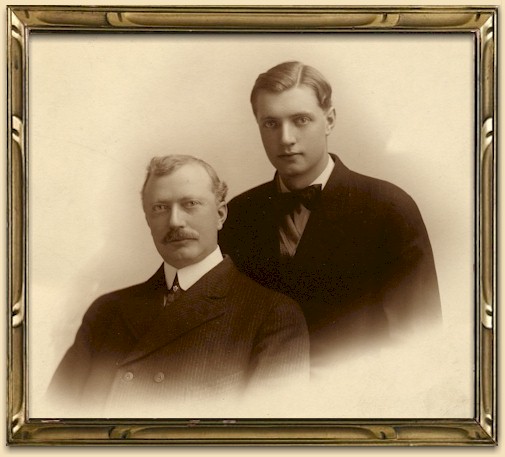 Framed portrait of Alvin & Elmer Hemrich