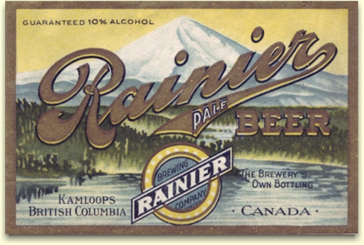  Rainier Kamloops BC label
