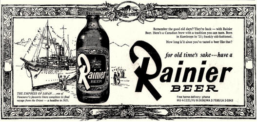 Rainier ad in BC Sept. 1966