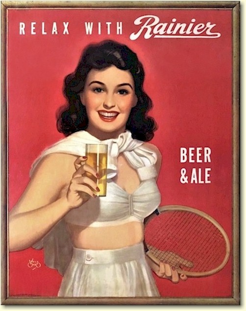 "Relax with Rainier" poster by Walt Otto c.1941