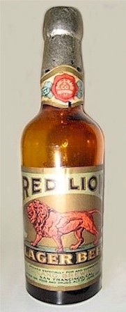 Red Lion Lager miniature bottle