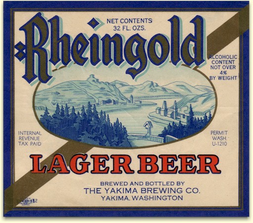 Rheingold Lager Beer from Yakima
