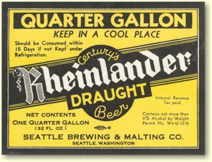 Rheinlander Draught label