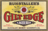 Ruhstaller's Gilt Edge Lager beer label