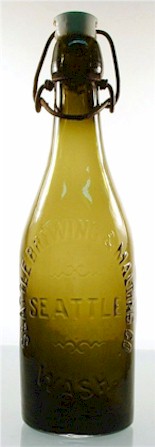 half-pint green bottle SB&MCo., c.1898 - image