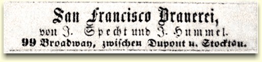 SF Brauerei ad ca.1859