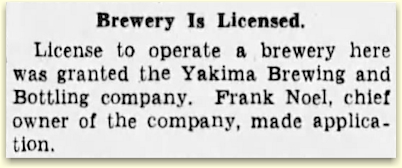 Frank Noel Brewing License