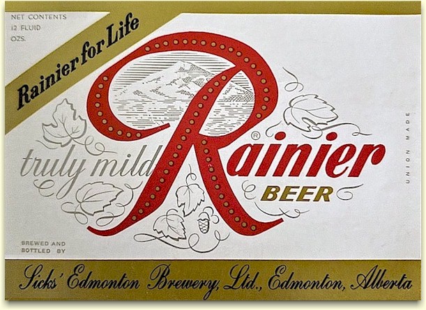 Sicks' Rainier Beer from Alberta
