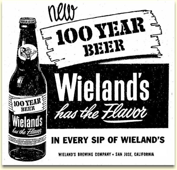 Wieland's Brg. Co. 1952 ad