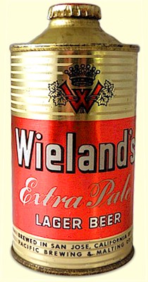 Wieland's Cone top beer can