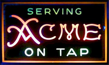 Acme lighted sign