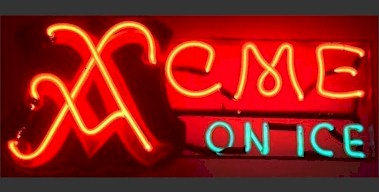 Acme on ice beer sign