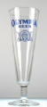 Olympia footed pilsener glass in blue