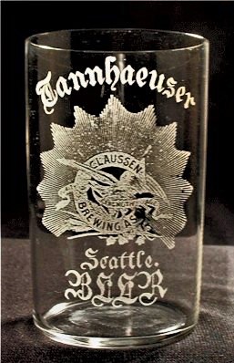Claussen's 1st Tannhaeuser Beer glass, c.1902