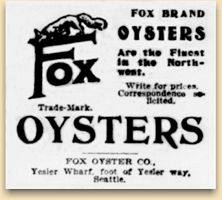 1st Fox oyster Co. ad 1898