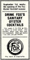 Fox oyster season opens Sept.1909