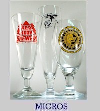 Micro-Brewery glasses for sale on Brewery Gems