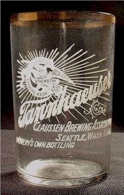 Claussen's Tannhaeuser Beer glass, c.1910 - image